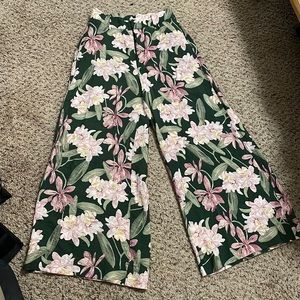Mango floral pants XS